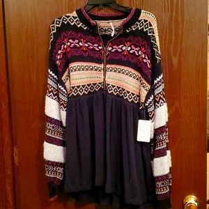 Free people half zip sweater  size Small